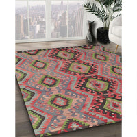 Traditional Brown Red Southwestern Rug, tr1319