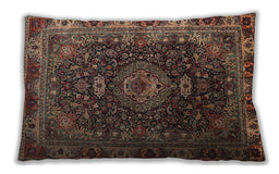 Traditional Classic Rectangular Dark Almond Brown Lumbar Throw Pillow, 13 inch by 19 inch, lbtr131
