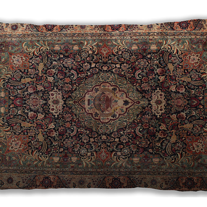 Traditional Classic Rectangular Dark Almond Brown Lumbar Throw Pillow, 13 inch by 19 inch, lbtr131