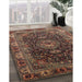 Machine Washable Traditional Dark Almond Brown Rug in a Family Room, wshtr131