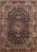 Traditional Dark Almond Brown Medallion Rug, tr131