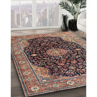 Traditional Bakers Brown Medallion Rug, tr1321