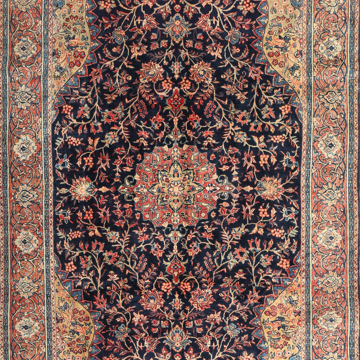 Traditional Bakers Brown Medallion Rug, tr1321