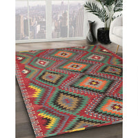 Traditional Army Brown Southwestern Rug, tr1322