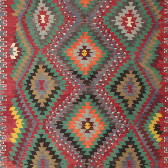 Traditional Army Brown Southwestern Rug, tr1322