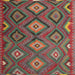 Square Traditional Army Brown Southwestern Rug, tr1322