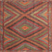 Square Traditional Red Southwestern Rug, tr1323