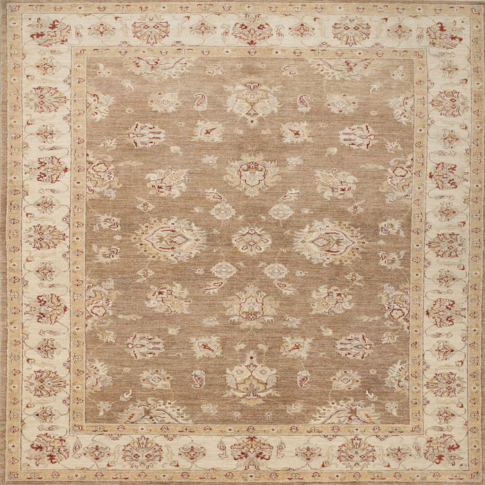Round Machine Washable Traditional Brown Rug, wshtr1328