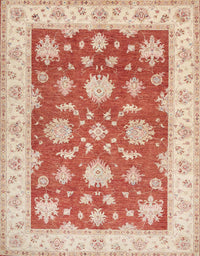 Machine Washable Traditional Bright Orange Rug, wshtr1329