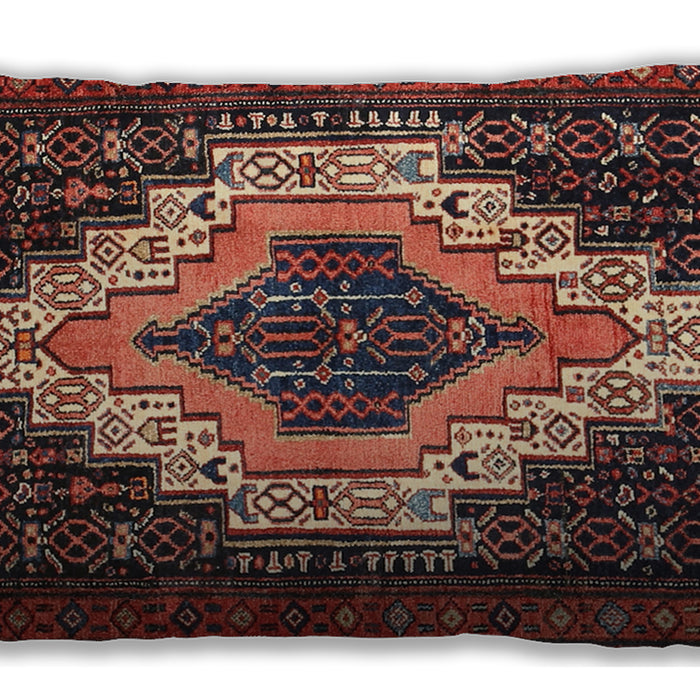 Traditional Classic Rectangular Rust Pink Lumbar Throw Pillow, 13 inch by 19 inch, lbtr1331