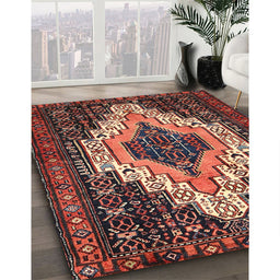 Traditional Rust Pink Persian Rug in Family Room, tr1331