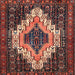 Square Traditional Rust Pink Persian Rug, tr1331