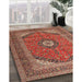 Traditional Red Medallion Rug in Family Room, tr1333