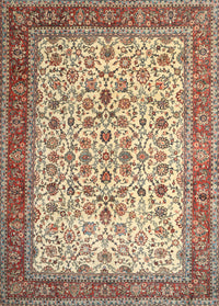 Machine Washable Traditional Chestnut Brown Rug, wshtr1334