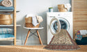 Machine Washable Traditional Chestnut Brown Rug in a Washing Machine, wshtr1334