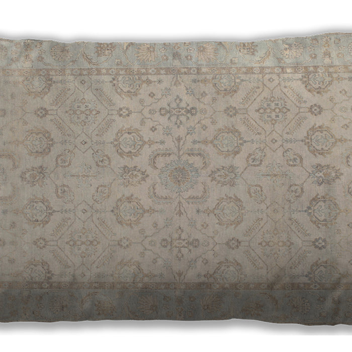 Traditional Classic Rectangular Tan Brown Lumbar Throw Pillow, 13 inch by 19 inch, lbtr1335