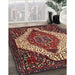 Traditional Saffron Red Persian Rug in Family Room, tr1336