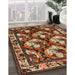 Traditional Saffron Red Animal Rug in Family Room, tr1337