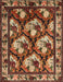 Traditional Saffron Red Animal Rug, tr1337