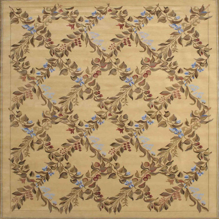 Round Machine Washable Traditional Light Brown Rug, wshtr1338