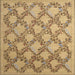 Round Machine Washable Traditional Light Brown Rug, wshtr1338