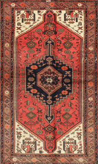 Machine Washable Traditional Tomato Red Rug, wshtr133