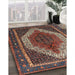 Traditional Dark Almond Brown Persian Rug in Family Room, tr1340