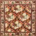 Square Traditional Sand Brown Persian Rug, tr1341