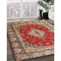 Traditional Brownish Green Persian Rug, tr1343