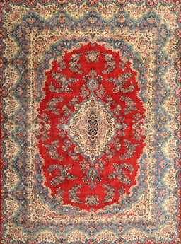 Machine Washable Traditional Brown Green Rug, wshtr1343