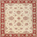 Square Traditional Orange Oriental Rug, tr1345