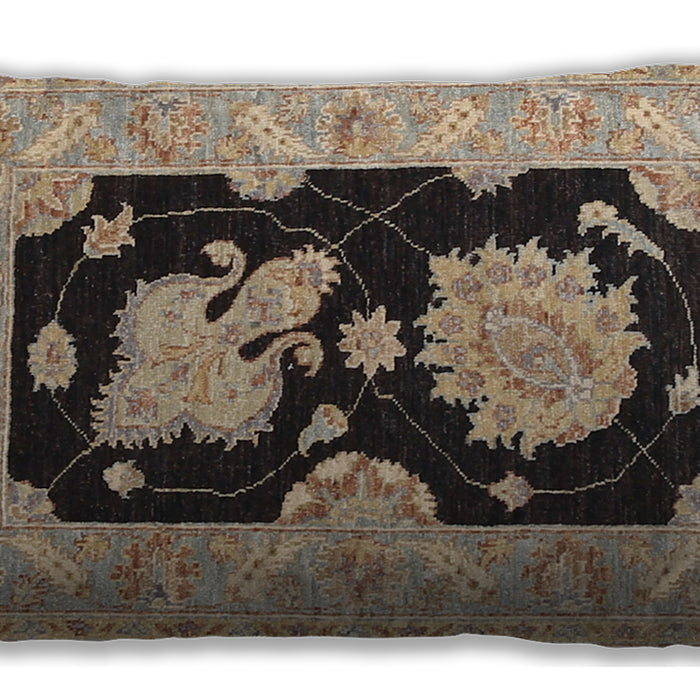 Traditional Classic Rectangular Coffee Brown Lumbar Throw Pillow, 13 inch by 19 inch, lbtr1346