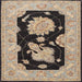 Square Traditional Coffee Brown Oriental Rug, tr1346