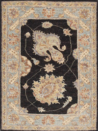 Machine Washable Traditional Coffee Brown Rug, wshtr1346