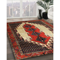 Traditional Saffron Red Persian Rug, tr1347