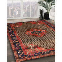 Traditional Saffron Red Persian Rug, tr1348