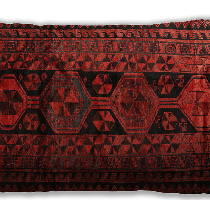 Traditional Classic Rectangular Tomato Red Lumbar Throw Pillow, 13 inch by 19 inch, lbtr1349