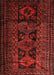 Machine Washable Traditional Tomato Red Rug, wshtr1349