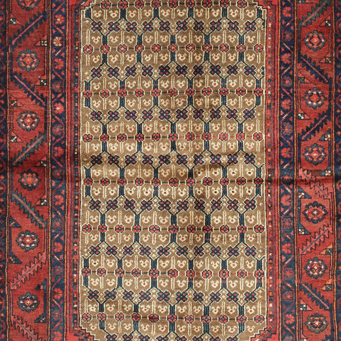 Machine Washable Traditional Fire Brick Red Rug, wshtr134