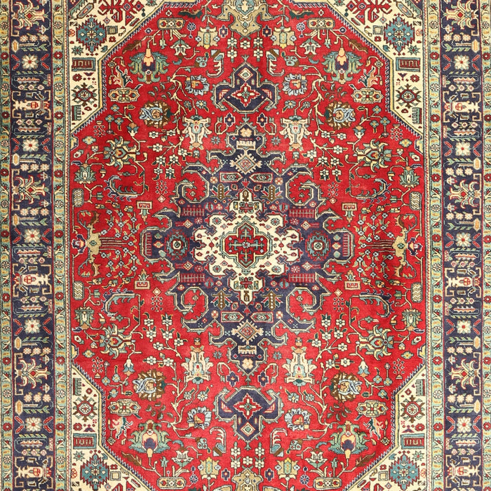 Traditional Fire Brick Red Medallion Rug, tr1352
