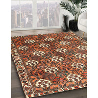 Traditional Saffron Red Persian Rug, tr1353