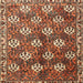 Square Traditional Saffron Red Persian Rug, tr1353