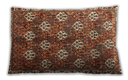 Traditional Classic Rectangular Saffron Red Lumbar Throw Pillow, 13 inch by 19 inch, lbtr1353