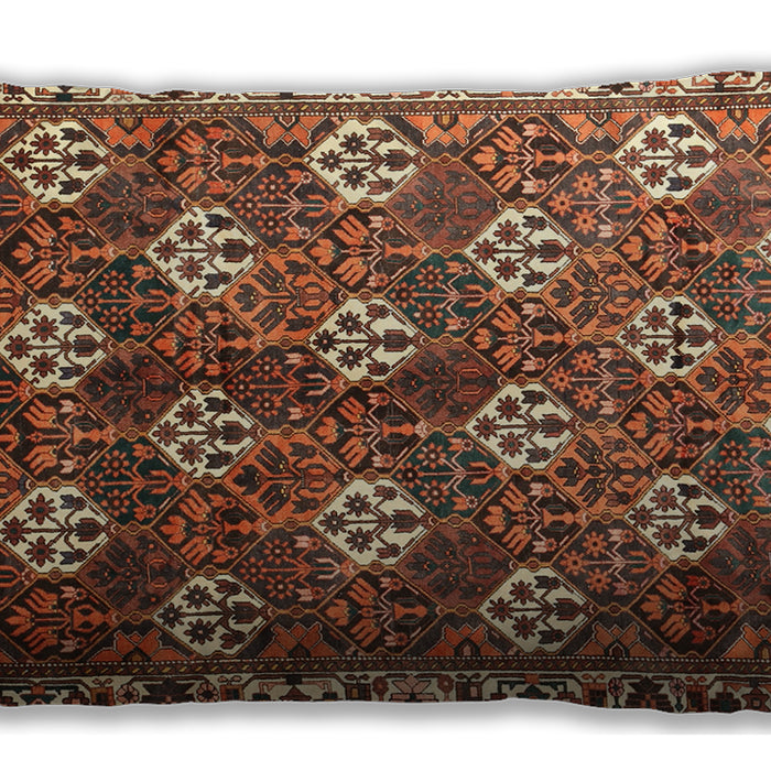 Traditional Classic Rectangular Saffron Red Lumbar Throw Pillow, 13 inch by 19 inch, lbtr1353