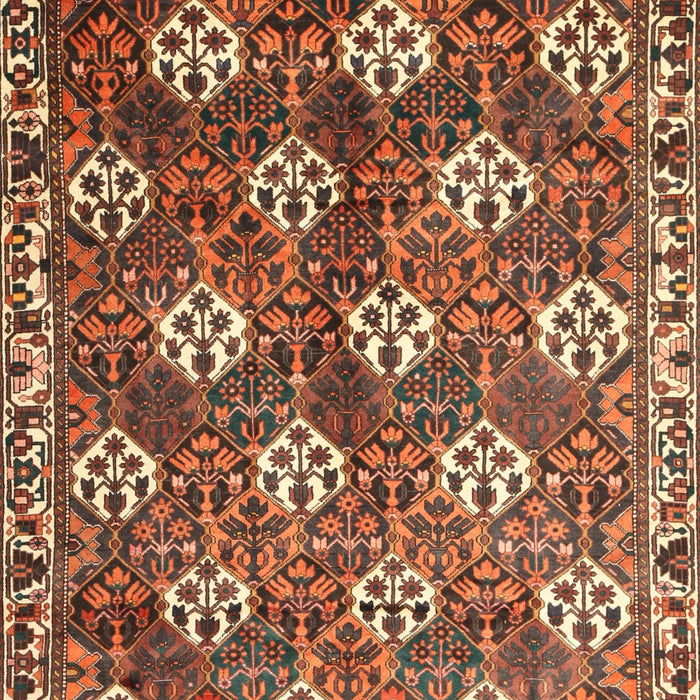 Machine Washable Traditional Saffron Red Rug, wshtr1353