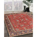 Traditional Light Copper Gold Persian Rug in Family Room, tr1354