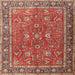 Square Traditional Light Copper Gold Persian Rug, tr1354