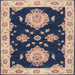 Square Traditional Plum Purple Persian Rug, tr1355