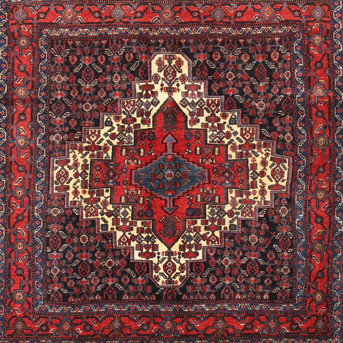 Square Traditional Rosy Purple Persian Rug, tr1356