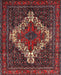 Machine Washable Traditional Rosy-Finch Purple Rug, wshtr1356